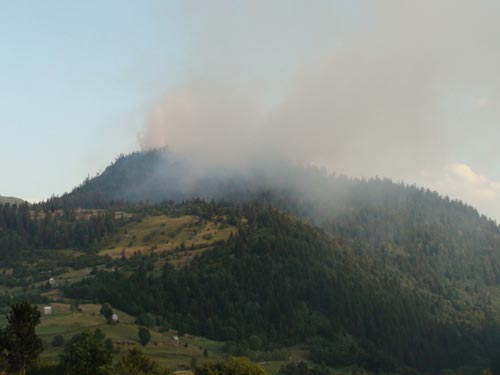 Foto: incendiu de padure Moisei - Sacel (c) eMaramures.ro